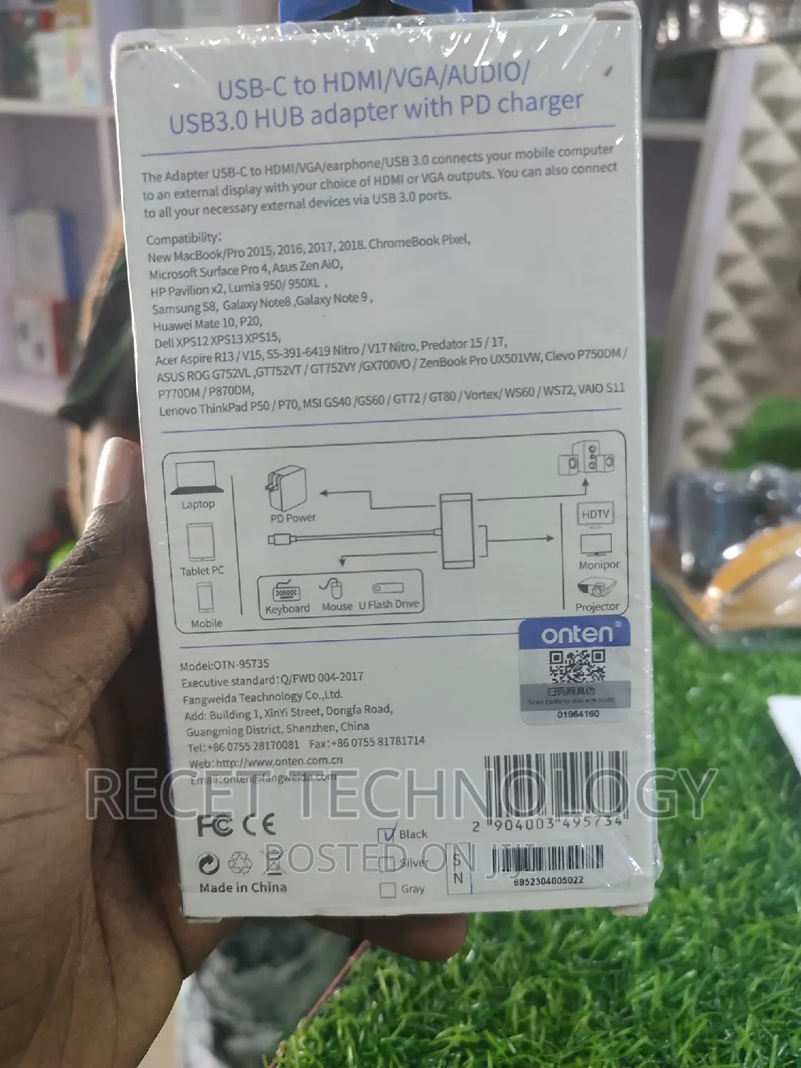Usb-C to Hdmi/Vga /Audio/Usb3.0 Hub Adapter