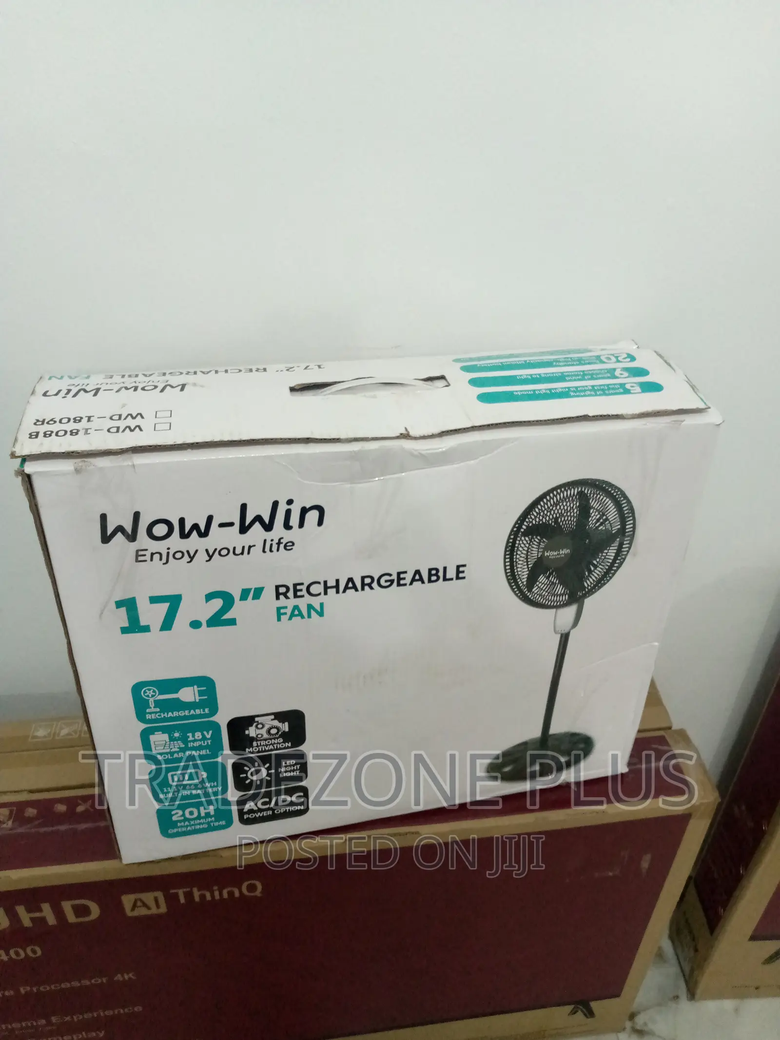 Wow Win 17.2inches Rechargeable Fan