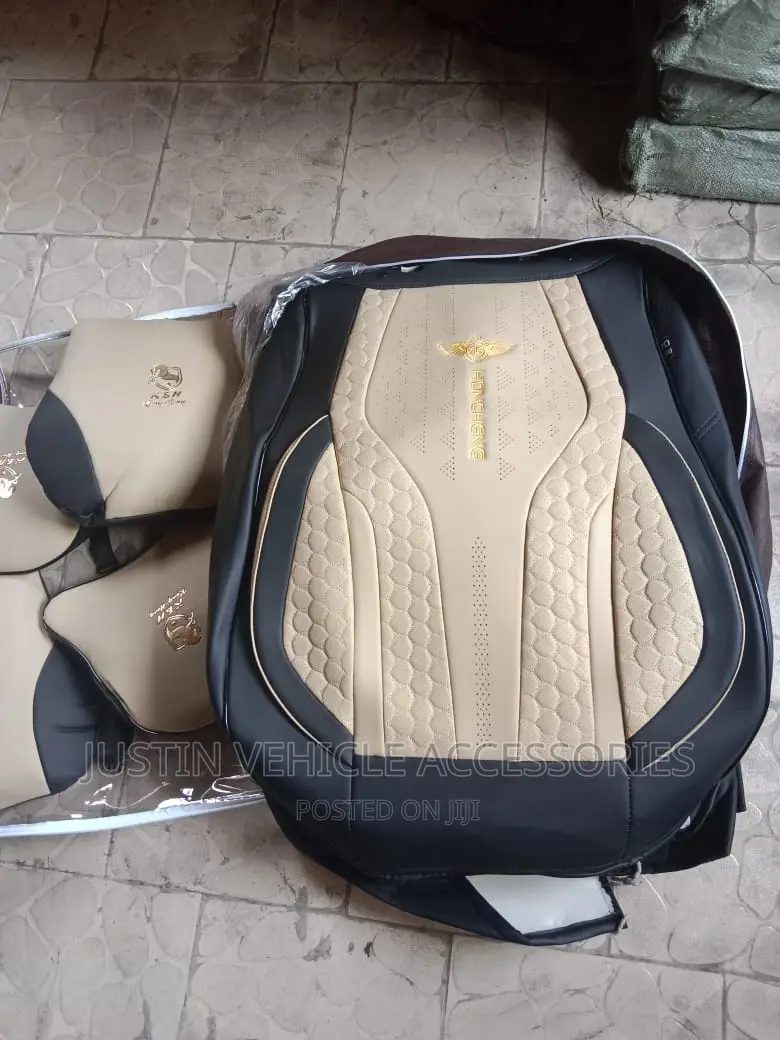 Car Black And Beige Seat Cover P