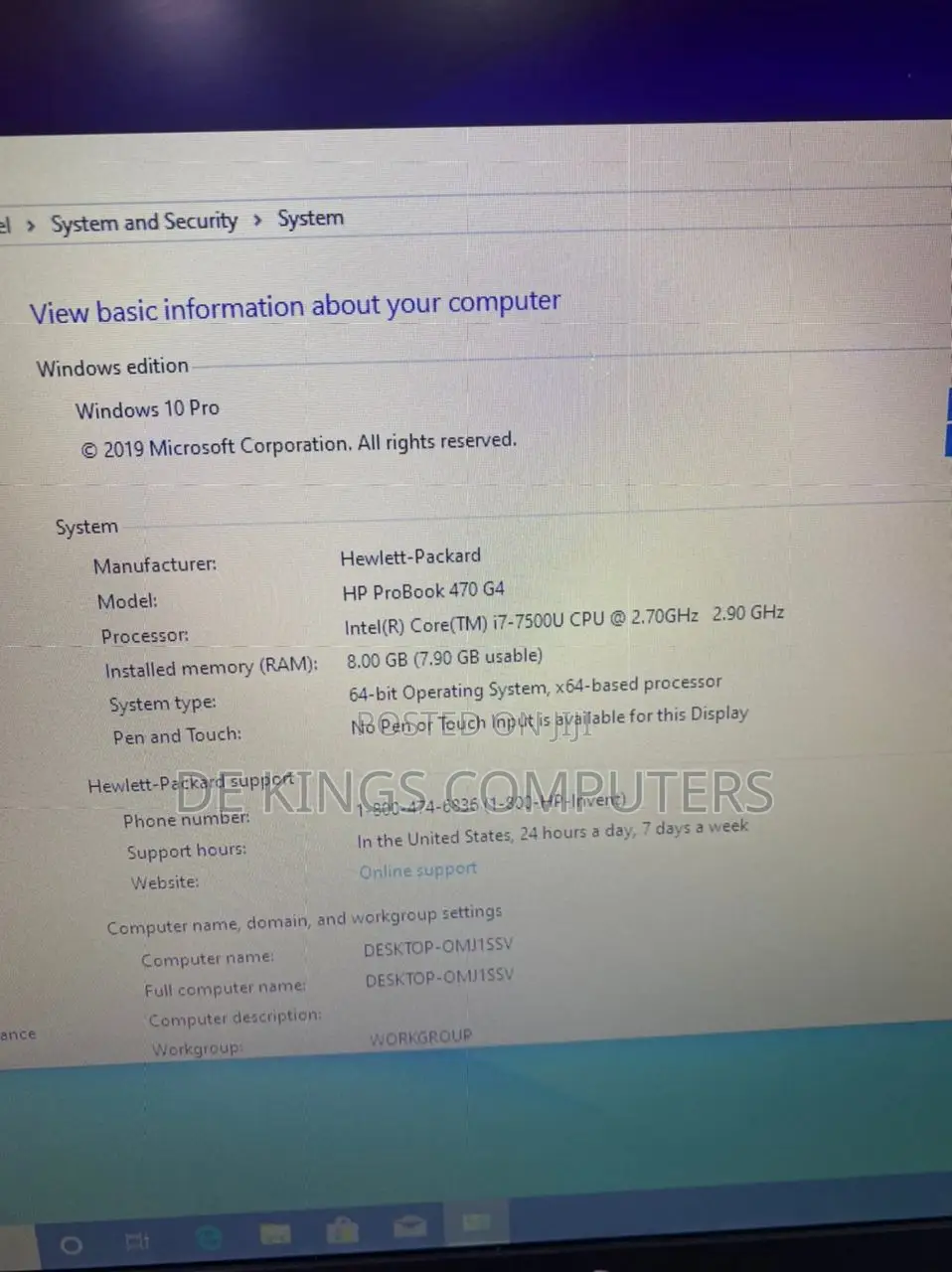 Laptop HP ProBook 470 G4 8GB Intel Core i7 SSHD (Hybrid) 500GB