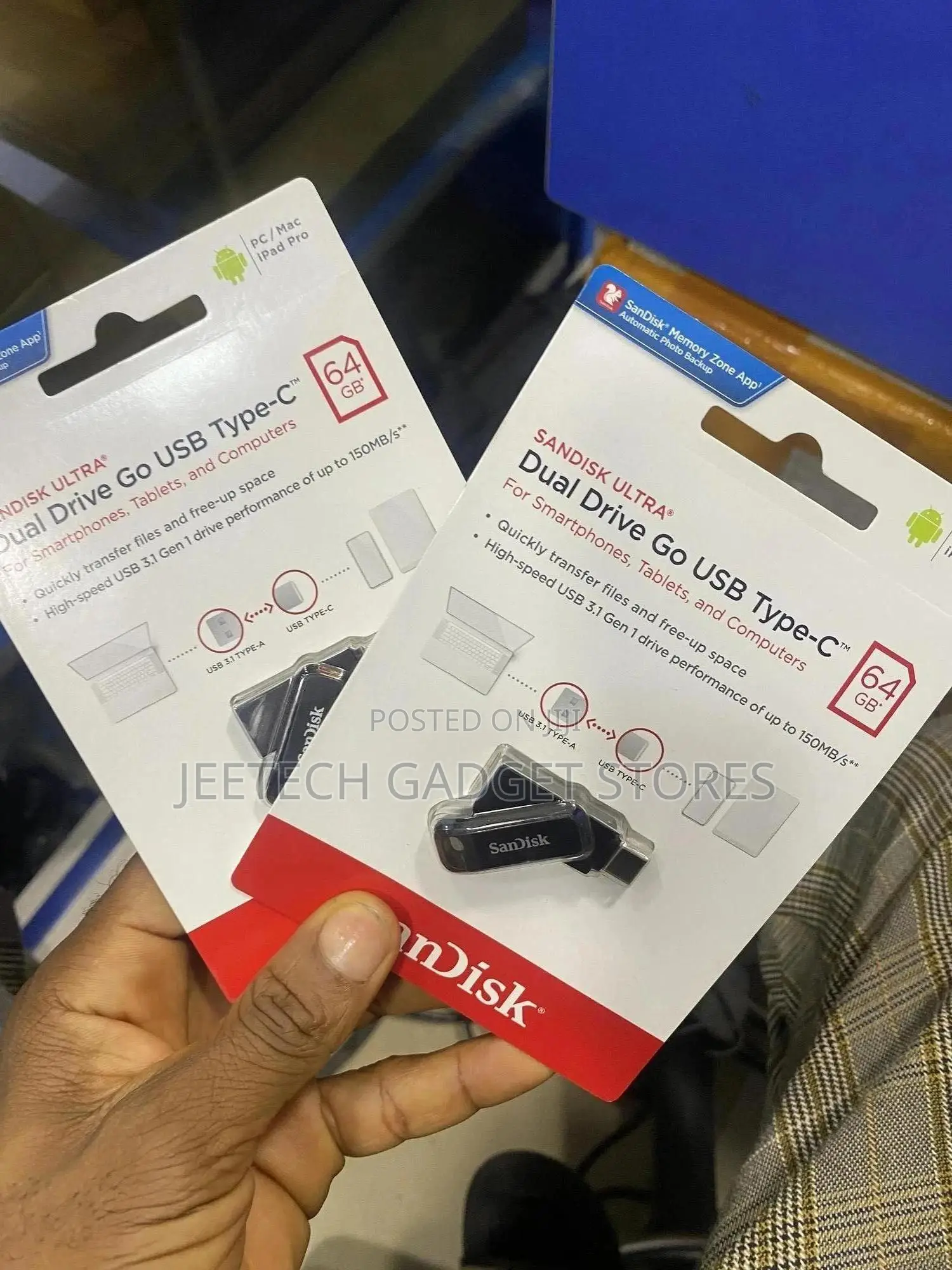 64gb Usb to Usb-C Sandisk Flash Drive