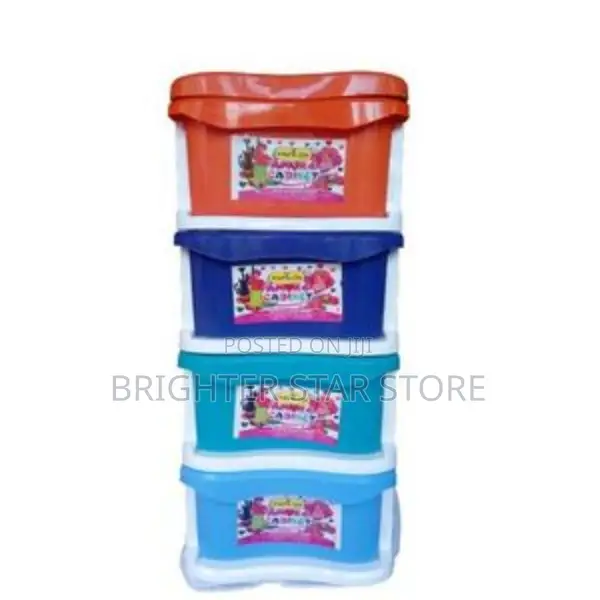 Plastic Children Baby Wardrobe Small- Multicolour