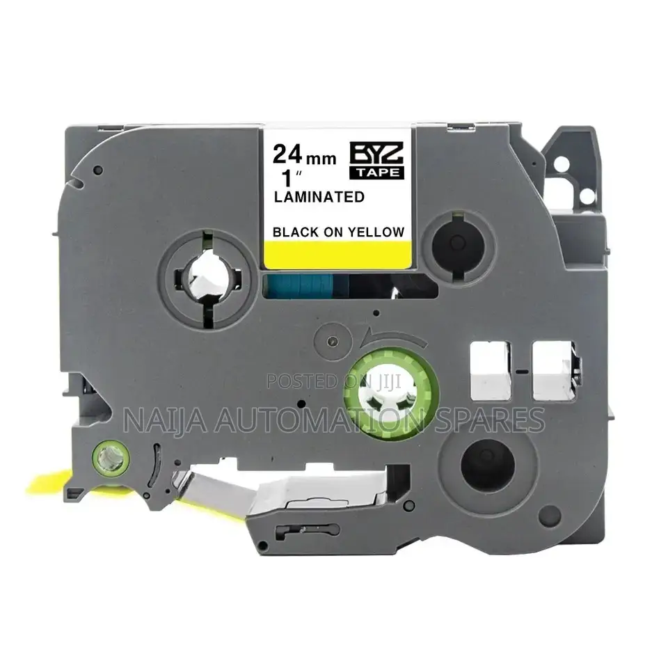Brother TZC-651 Labelling Tape Cassette - Black on Yellow , 24mm