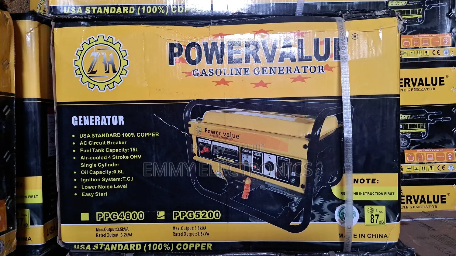 3.5kva Power Value Petrol Generator 100% Copper