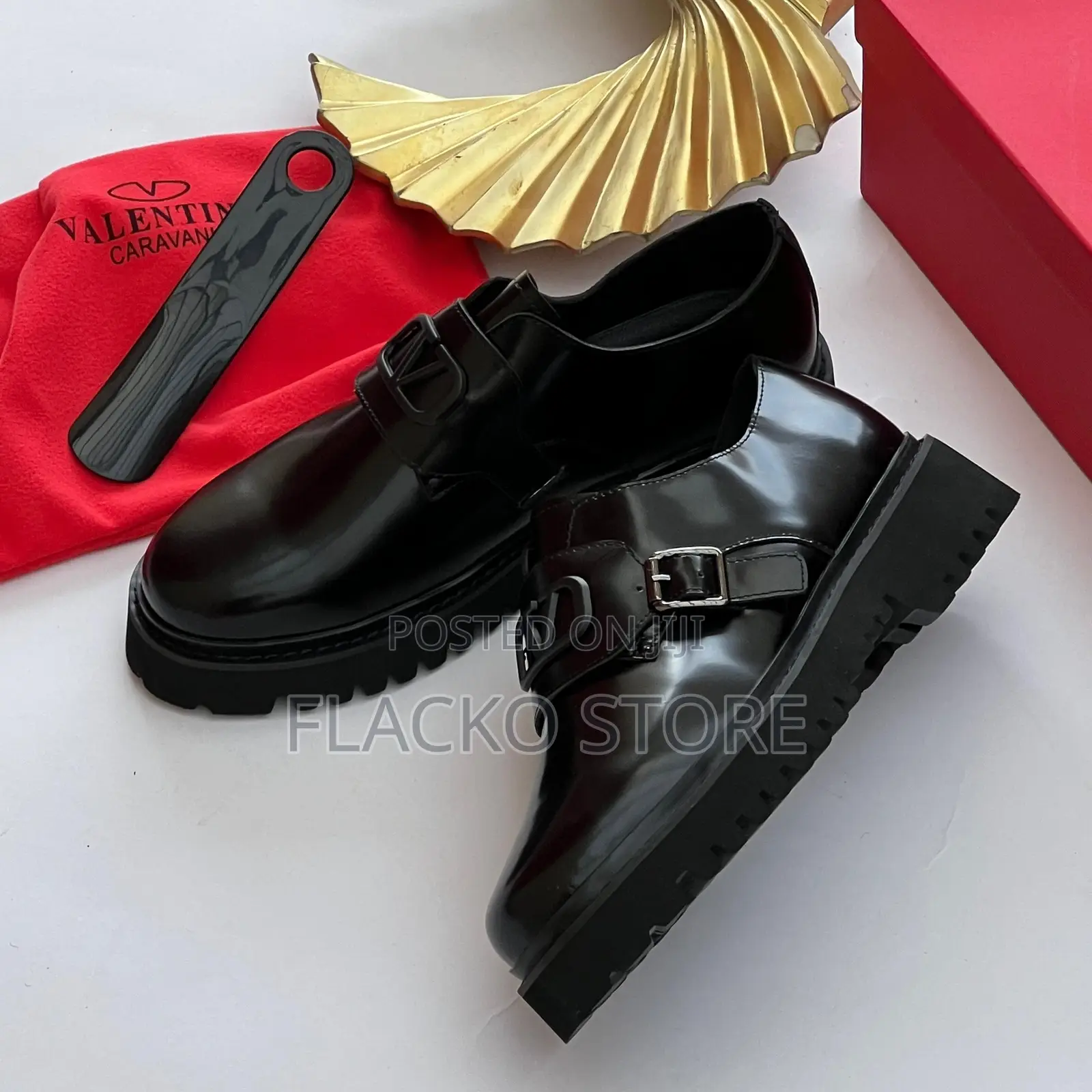 Original Valentino Garavani Chunky Black Shoes