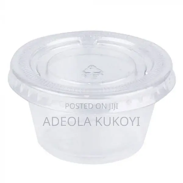 10 Packs of Black or Transparent 2oz Sauce Cup