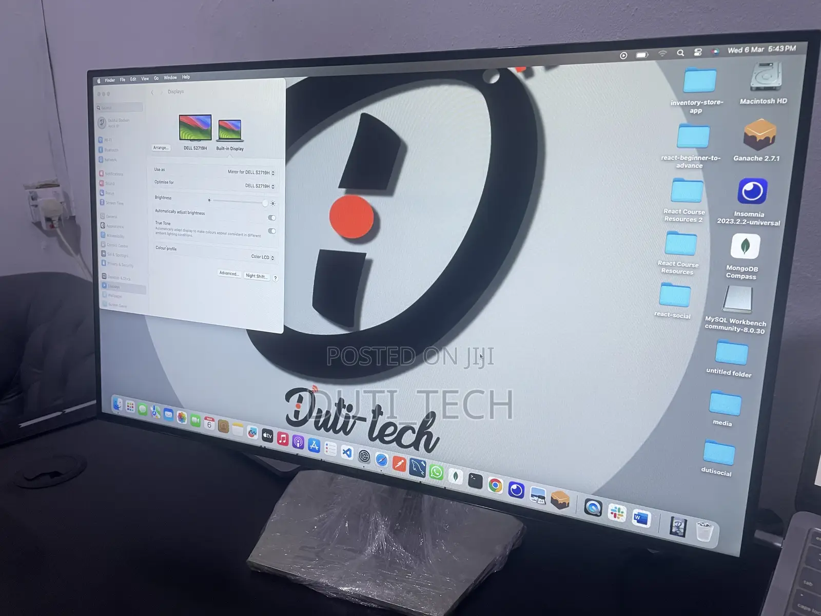 Dell S2719h 27-Inch Infinityedge Ips 1080p Monitor