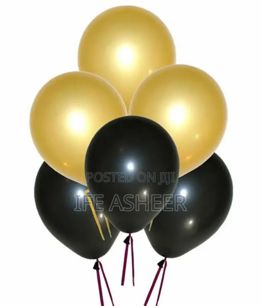 Black and Gold Balloon - 20pcs