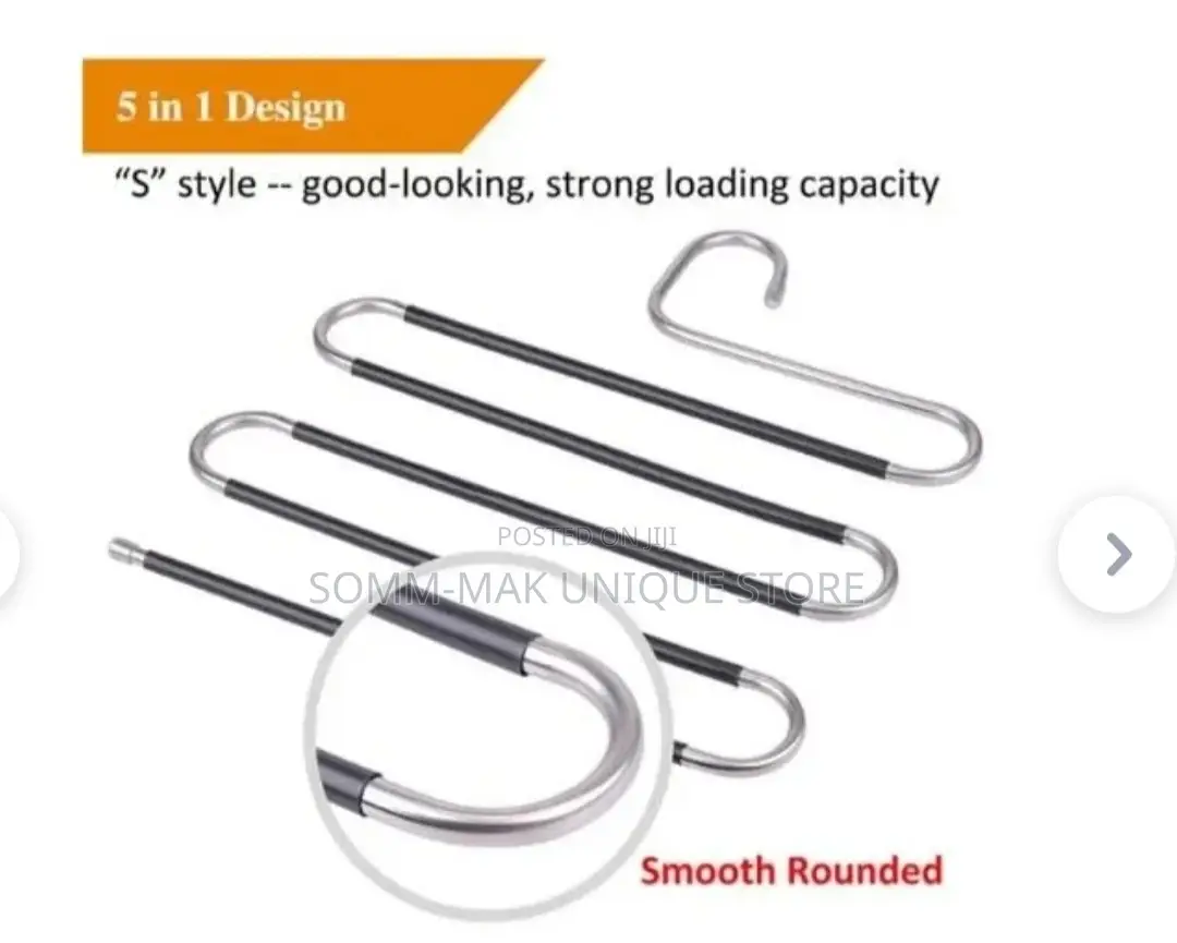 S-Shaped Metal Trouser Hangers -5 Layers