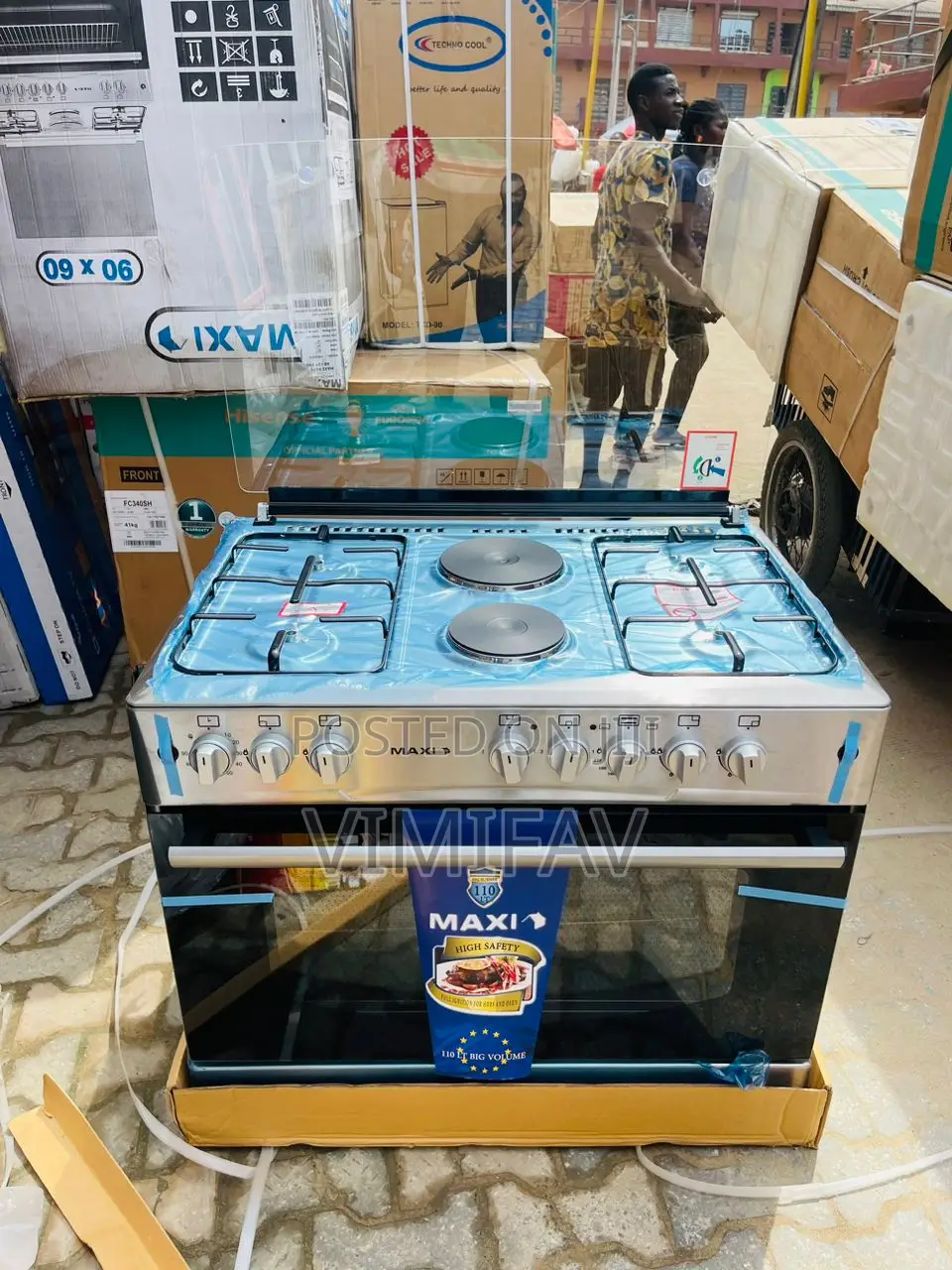 Maxi 60/90 Cooker Four Gas ,Two Electric