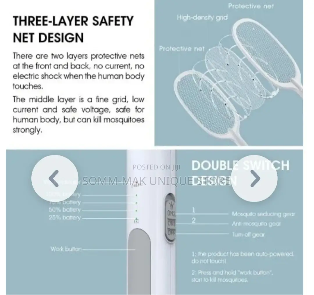 2 in 1 Rechargeable Electric Mosquito Swatter