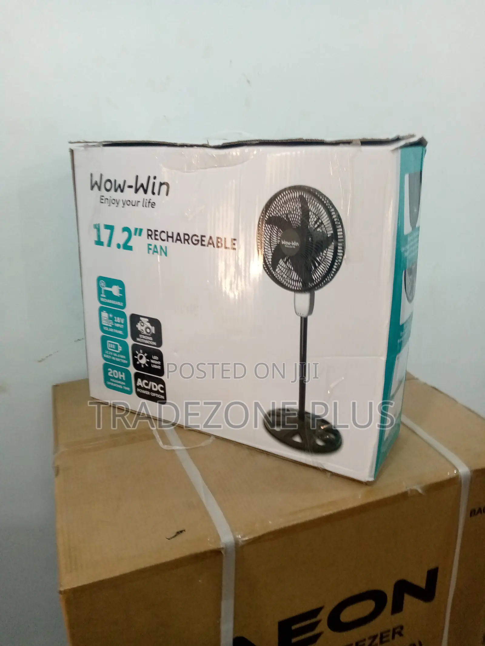 New in Wow-Win 17.2 Inch Rechargeable Fan