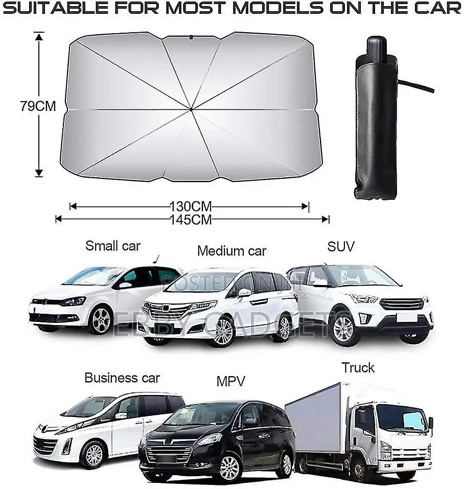 Portable Car Windshield Foldable Car Sunshade Umbrella Winds