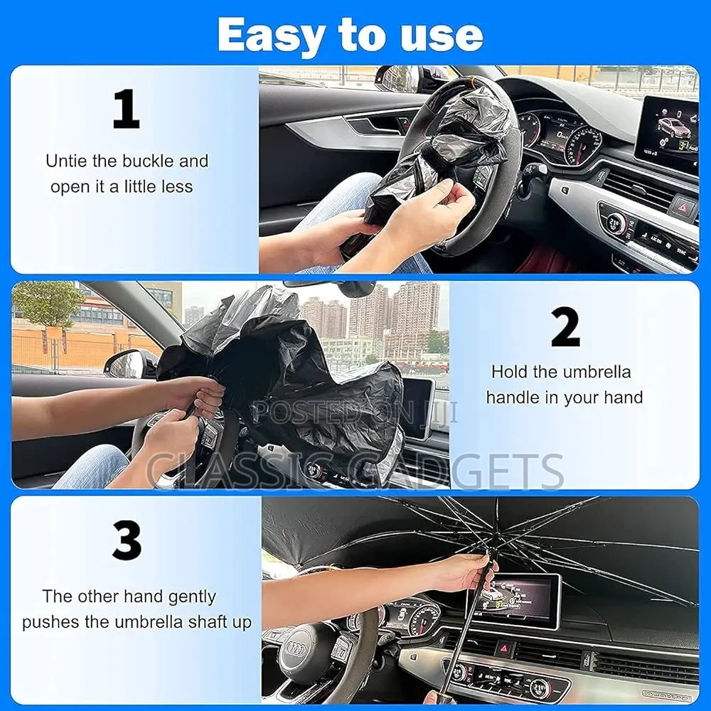 Earldom Car Windshield Sun Shade Umbrella