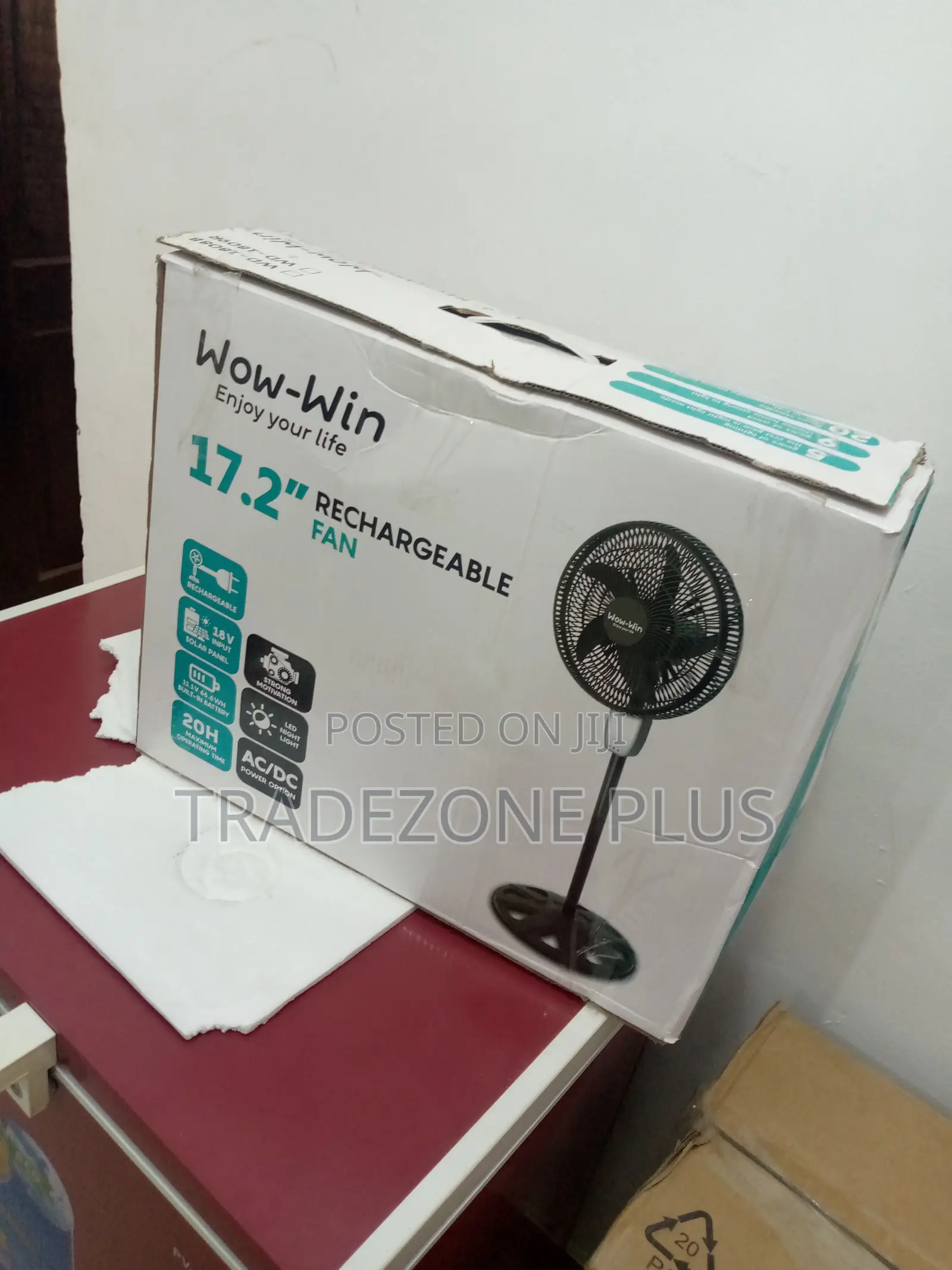 Affordable Wow-Win Rechargeable 17.2 Inchfan-