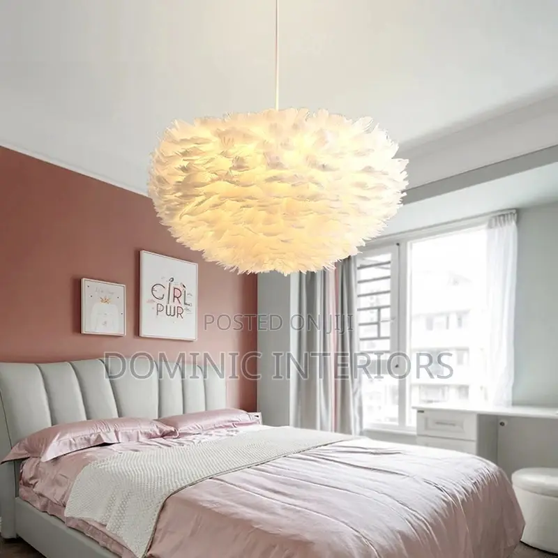 Living Room Feather Lamp