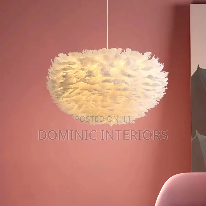 Living Room Feather Lamp