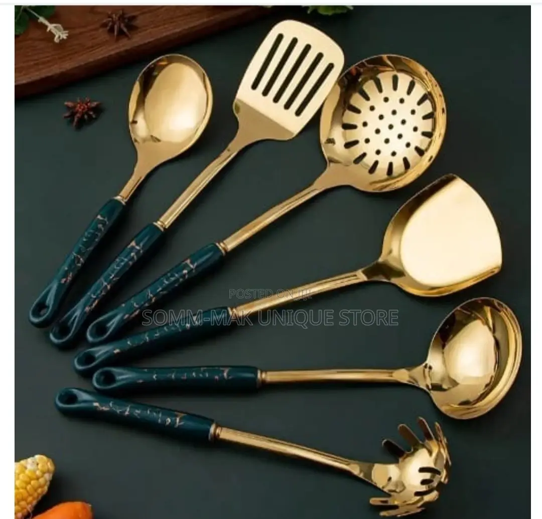 Nordic Wares Gold Stainless Steel Cooking Spoon Set - 7 PCS
