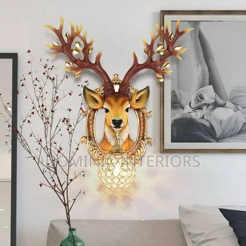 Antelope Deer Crystal Wall Lamp