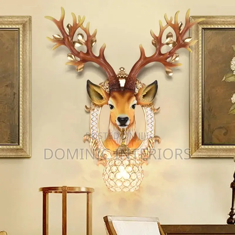 Antelope Deer Crystal Wall Lamp