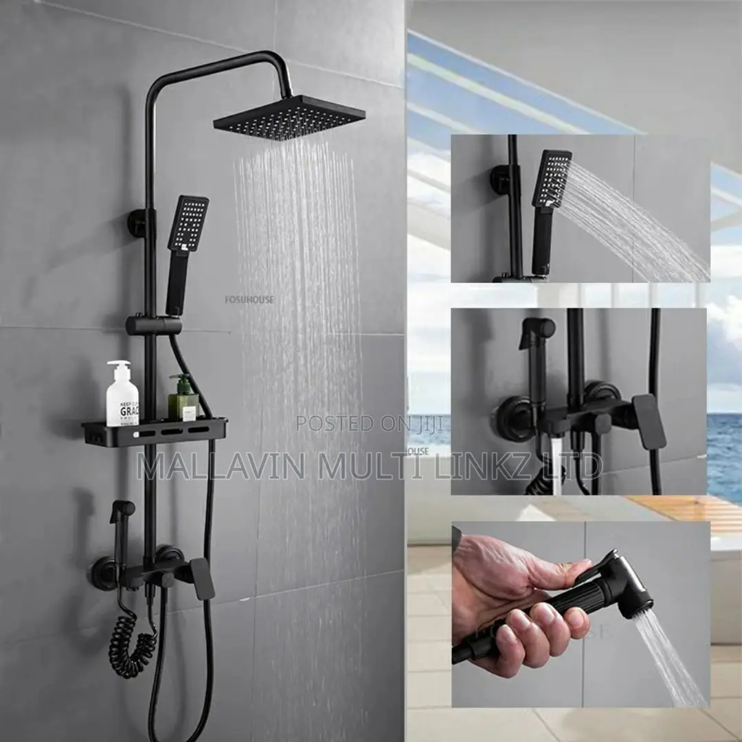 Rainfall Shower Mixers With Shelf