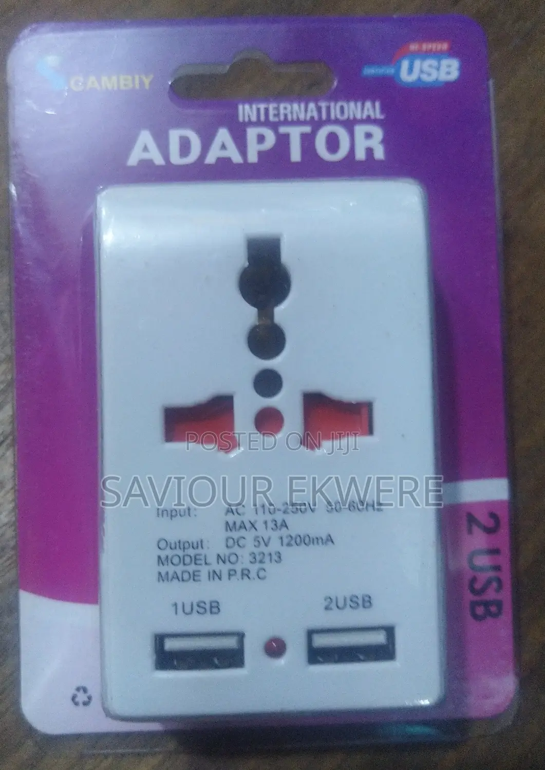 Travel Adapter Plug Surge Protection Dual USB Ports
