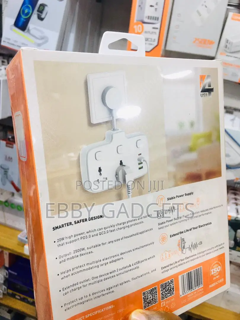 Ldnio 2500W 1pd Qc3.0 Auto ID 4usb Power Socket