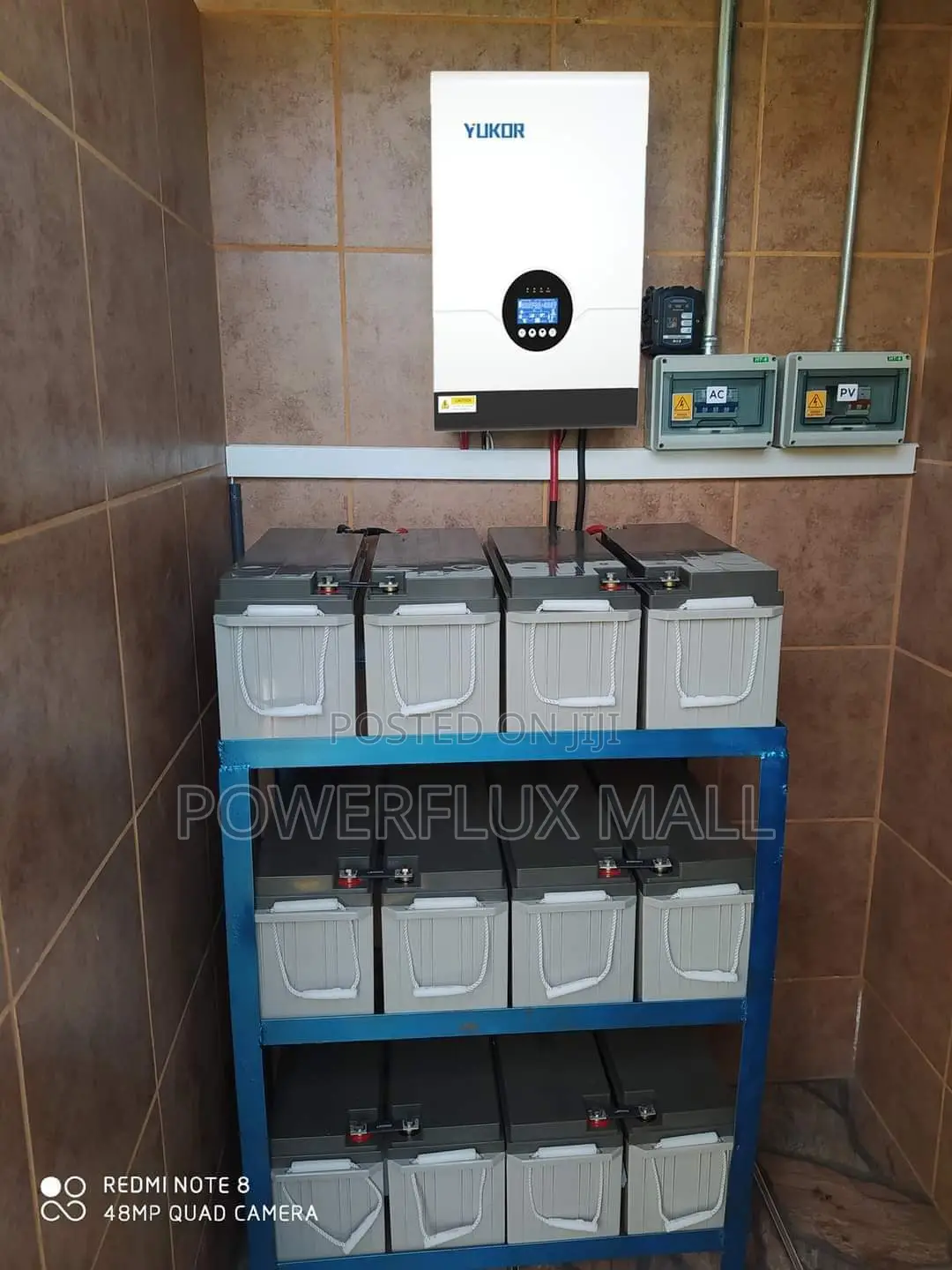 10kva Hybrid Solar Installation With12 Batteries