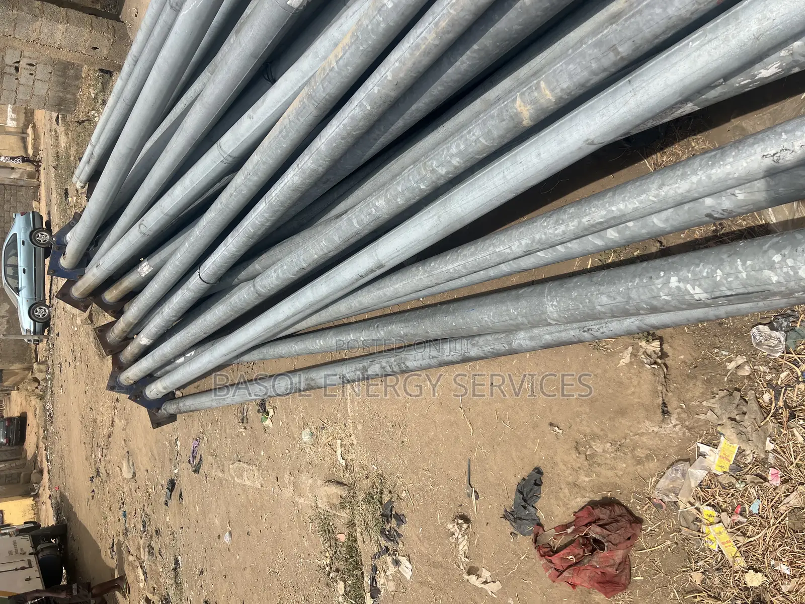 8 Meters Foreign Deep Galvanized Steel Pole