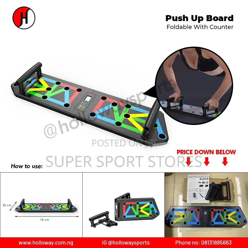 Brand New Foldable Push Up Board With Counter.