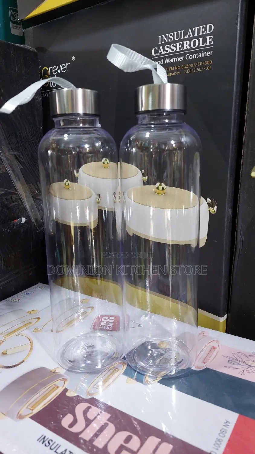 750ml Transparent Water Bottle