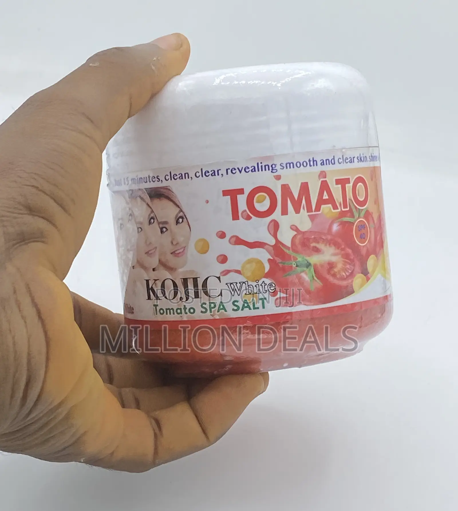 4-in-1 Tomato Unique White Spa Salt Body Scrub