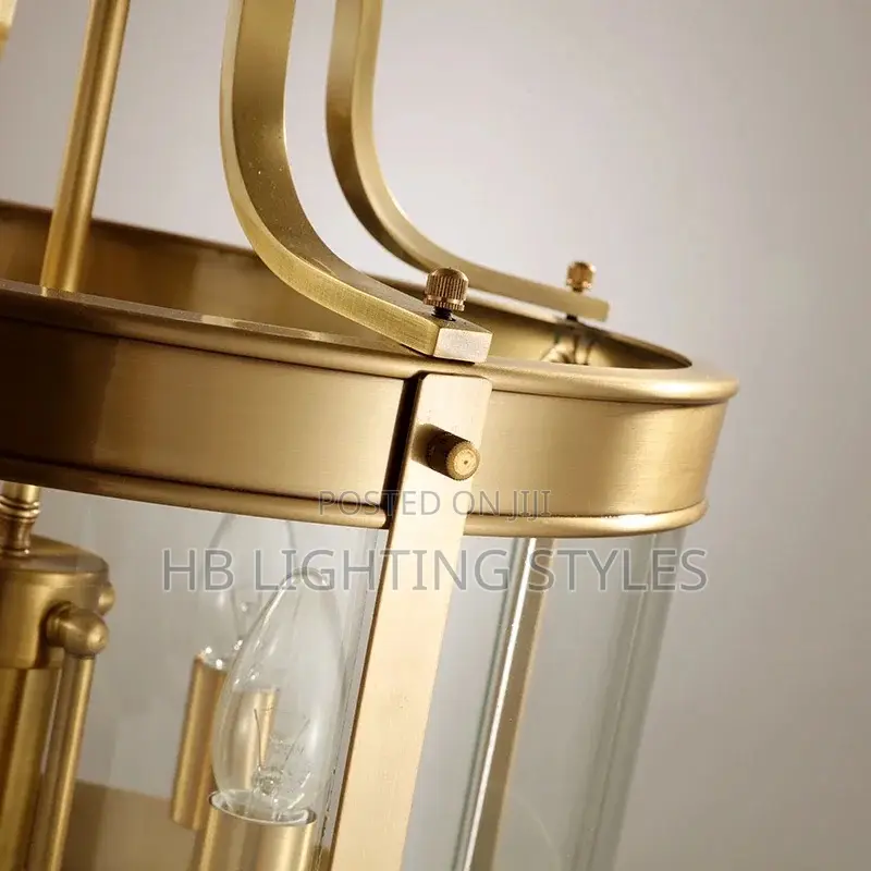 Copper European Style Glass Golden Luxury Pendant Light