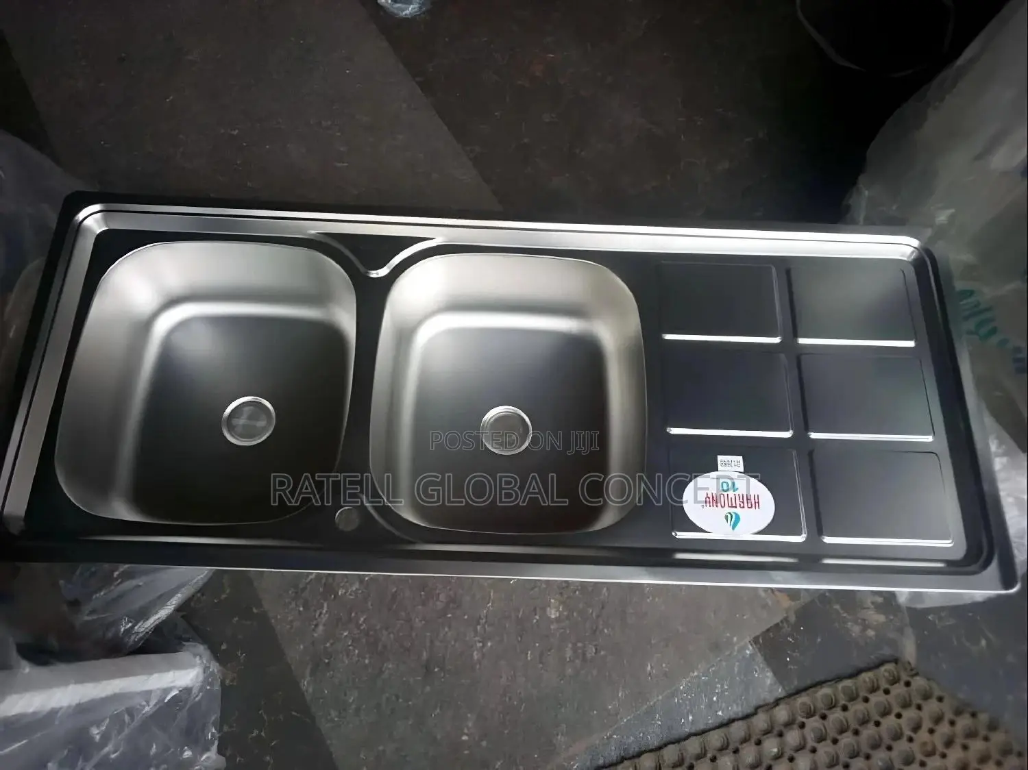 Double Bowl, Single Tray Kitchen Sink