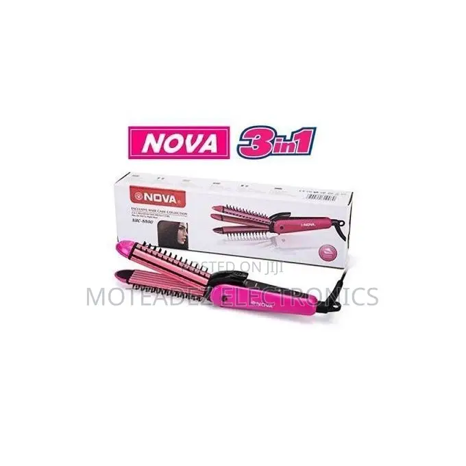 Nova 3in1 Portable Hair Straightener, Crimper and Curler