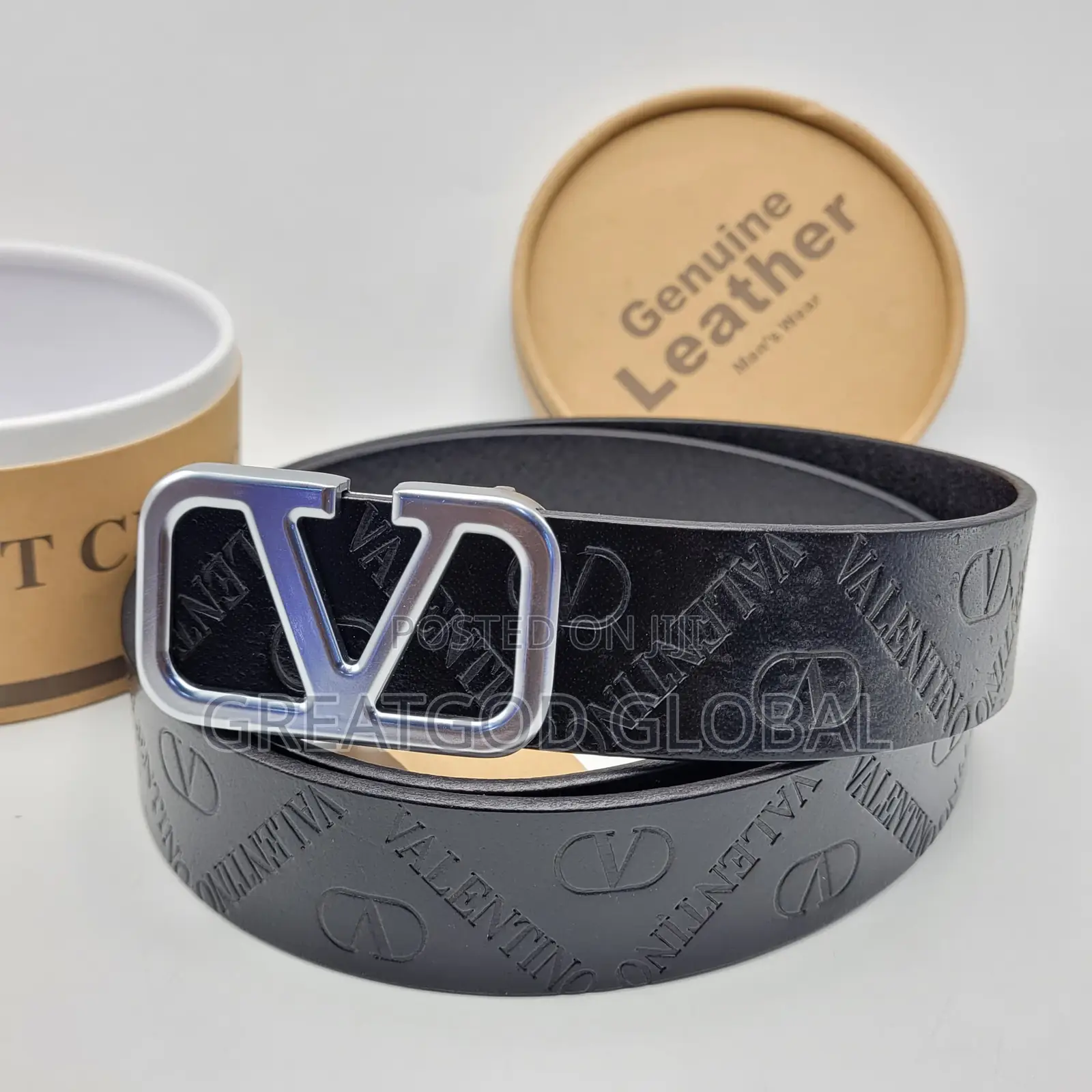 Luxury Genuine Leather Belt Silver Head Designers