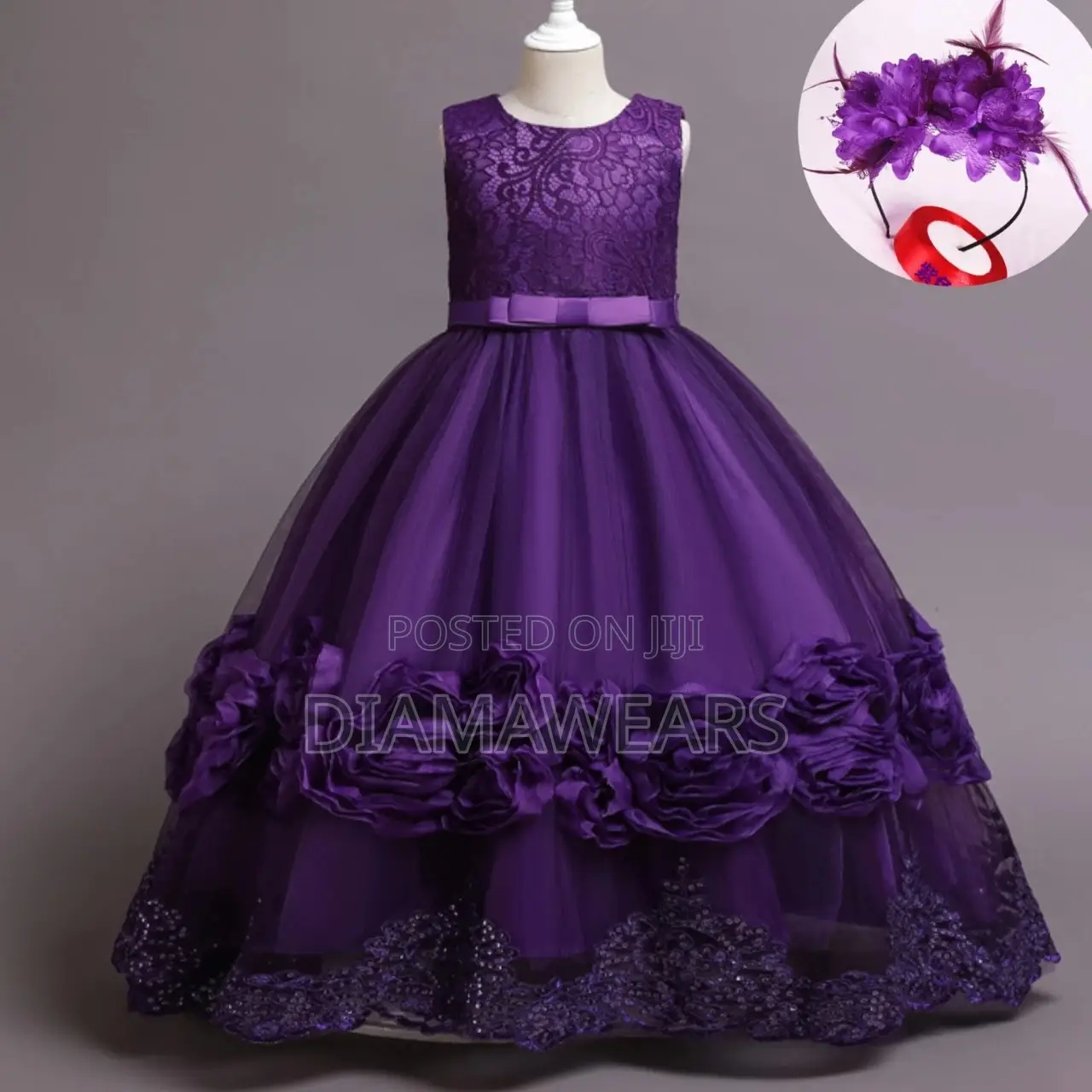 Purple Ceremonial Ball Gown