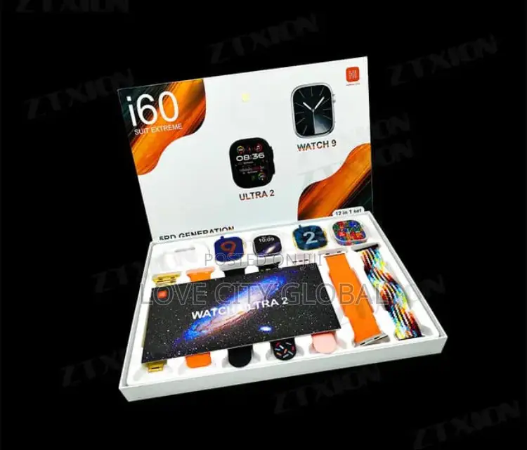 I60 Ultra Suit Set Smartwatch 2.3” Airpod Charger Straps
