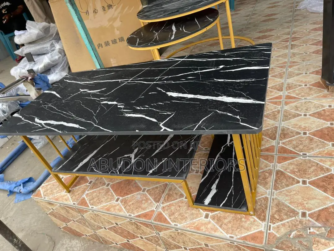 White and Black Center Tables