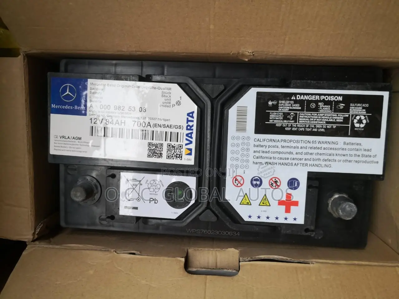 Battery For Mercedes Benz 84ah