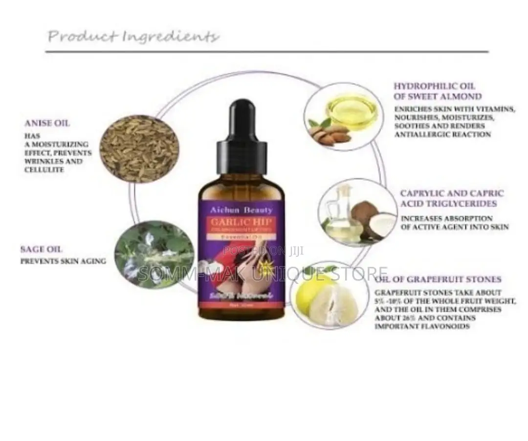 Aichun Garlic Hip Enlargement Lifting Oil -3 Days - 30ml