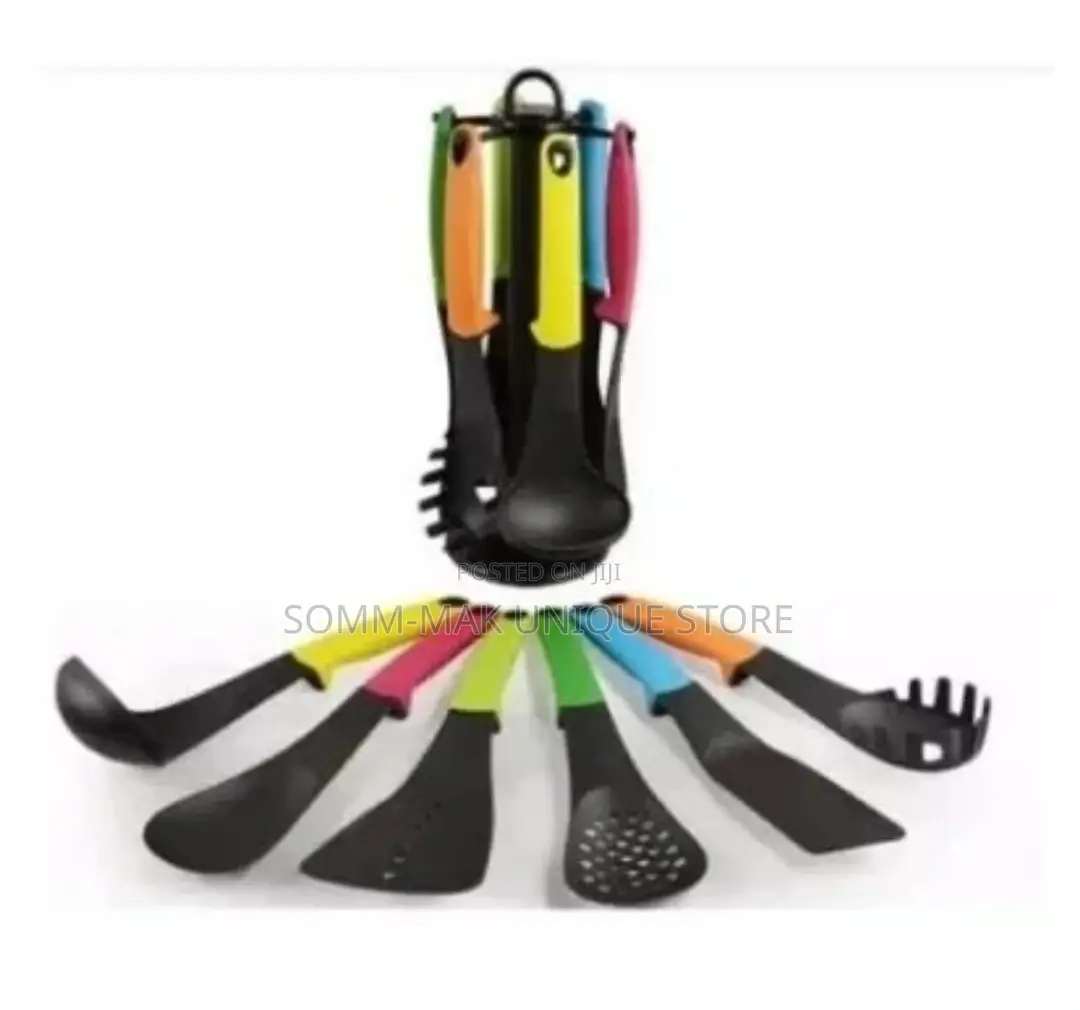 Non-Stick Cooking Spoon -6 Pieces- Multicolour