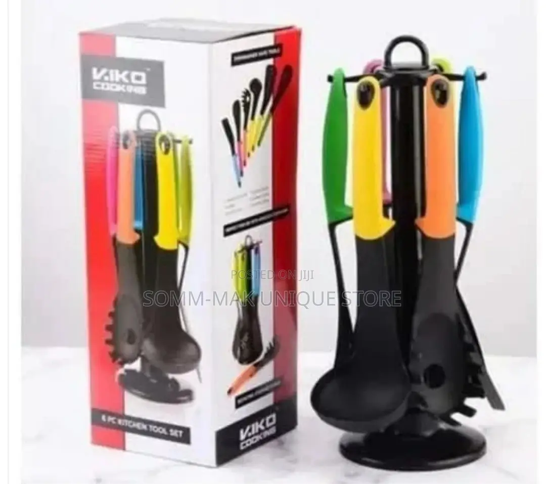 Non-Stick Cooking Spoon -6 Pieces- Multicolour