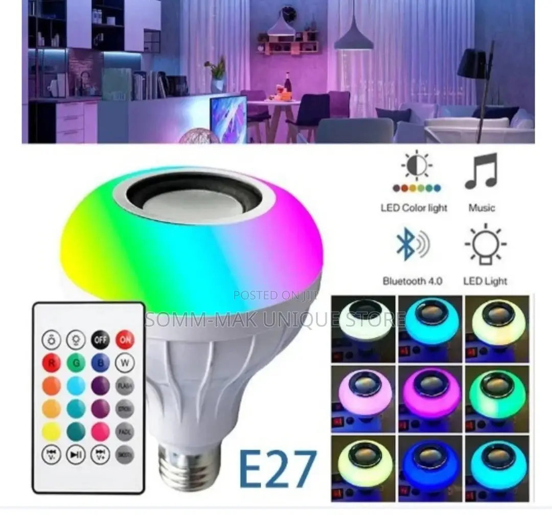 Smart Led Music Bulb - Screw Type With 16 Colours- 50W