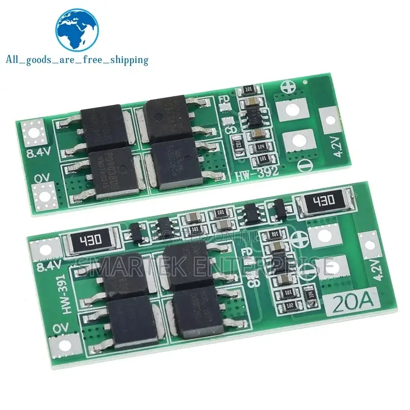 TZT 2S 20A 7.4V 8.4V 18650 Lithium Battery Protection DIY