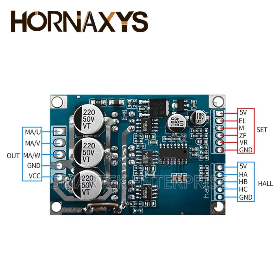 DC 12v-36v 500W PWM DC Brushless Motor Controller With Hall