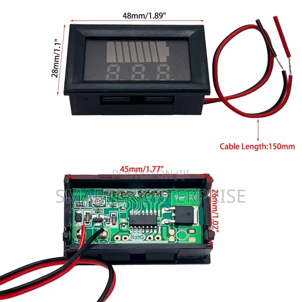 Battery Charge Level Indicator 12V 24V 36V 48V 60V 72V