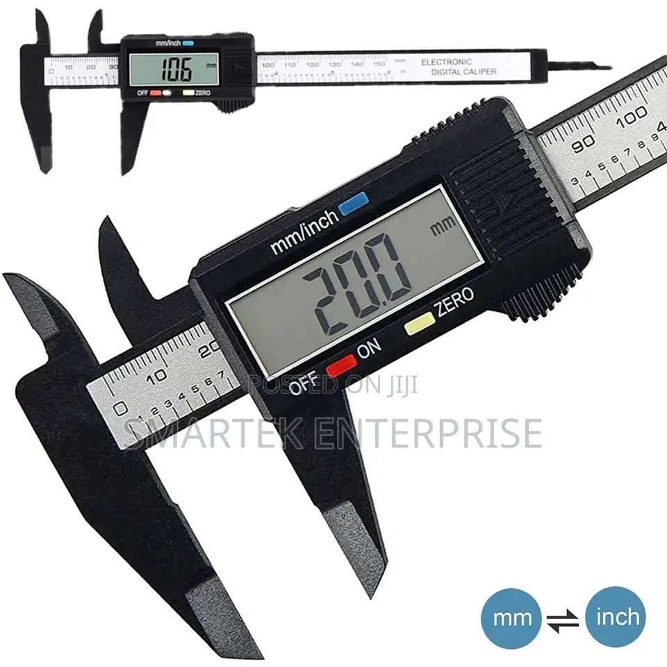150mm 100mm Electronic Digital Caliper Carbon Fiber Dia
