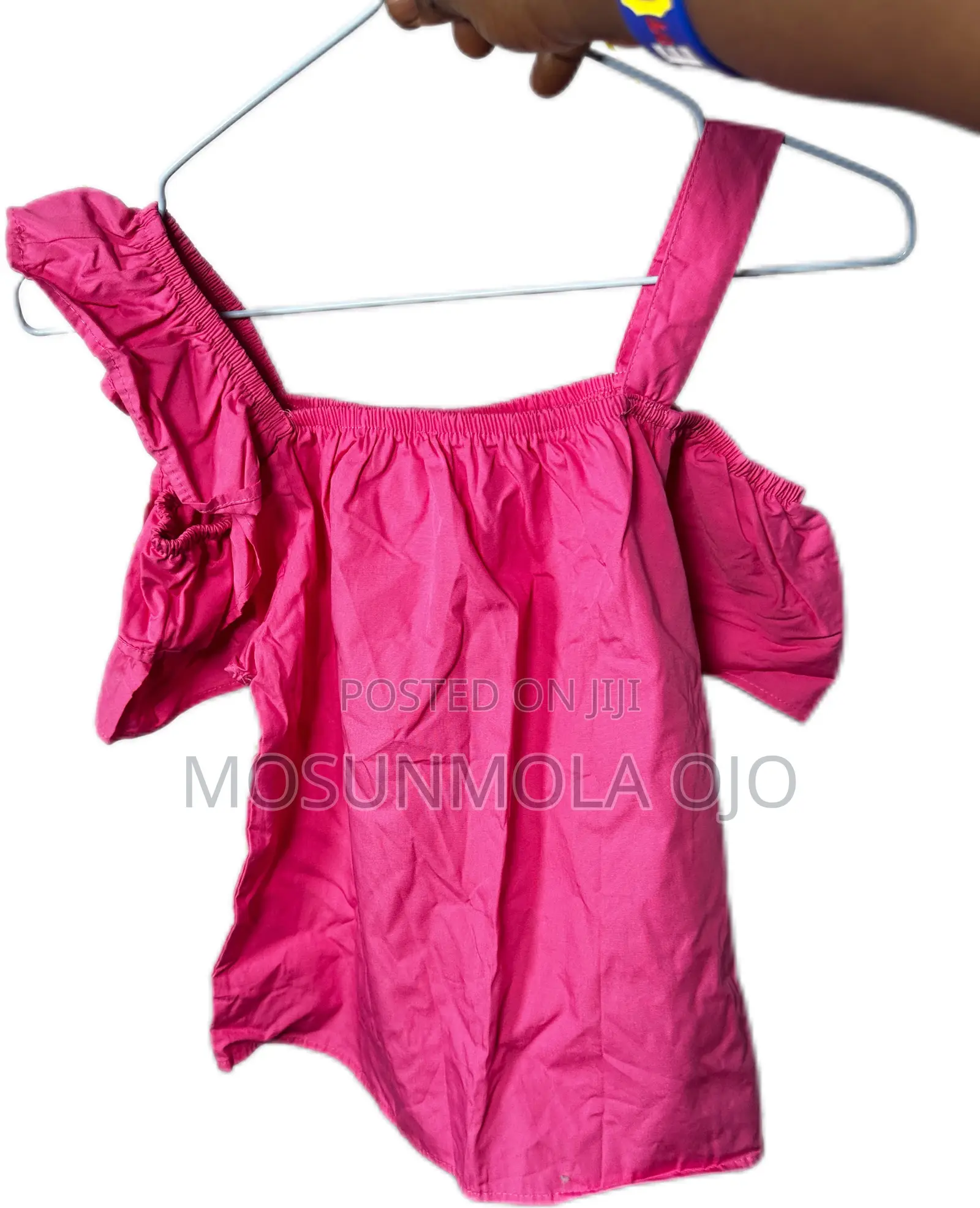Girl Short Sleeve Blouse With Straps