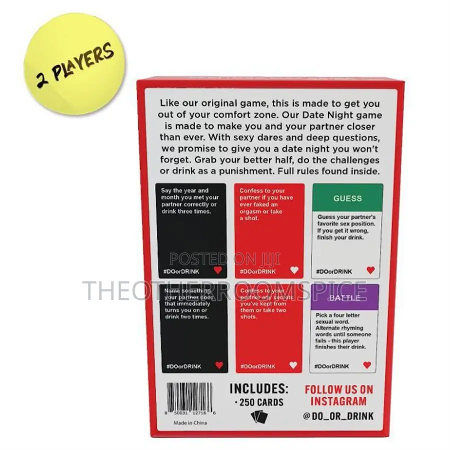 Do or Drink Adult Card Game: Date Night Edition for Couples